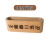 原木名片座 名片盒 名片架 名片收納 小卡片盒 木製 桌上 胡桃木原色 櫸木色