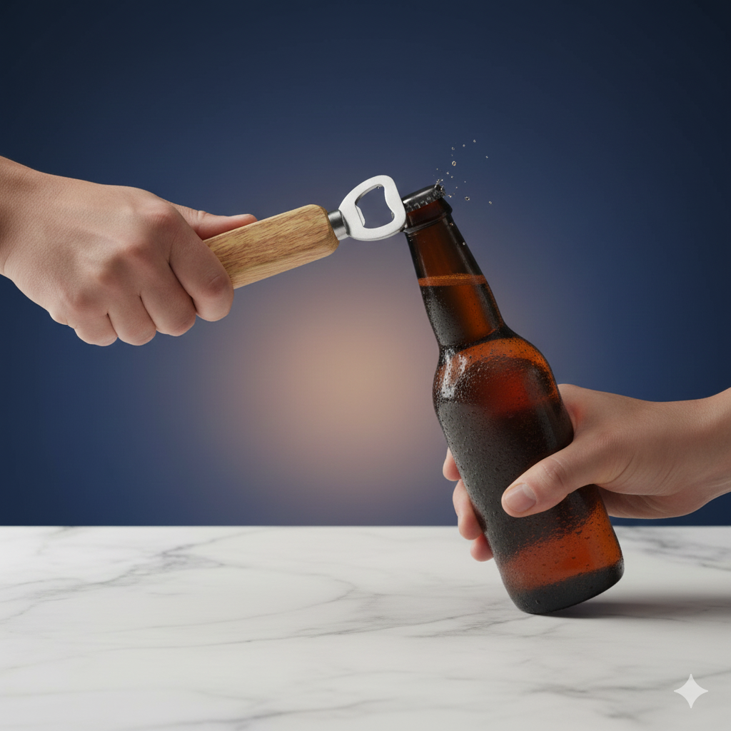 【雷射雕刻】木柄啤酒開瓶器:圖片 3