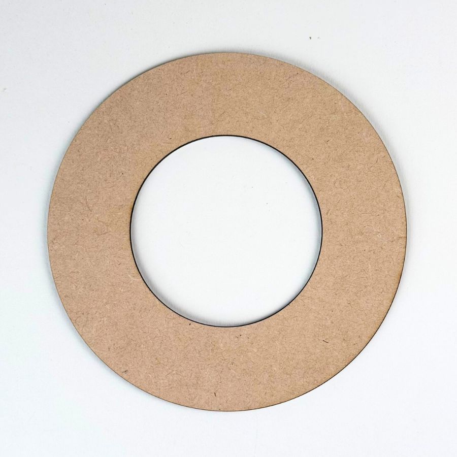 DIY材料簍空圓形木片15公分