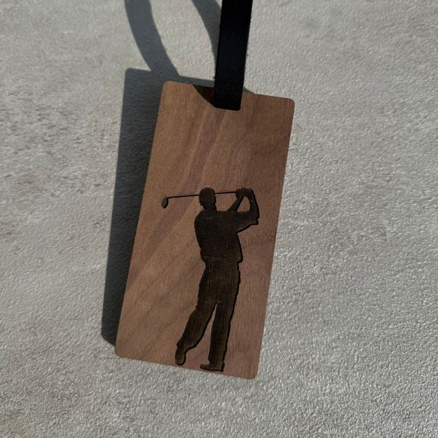 客製化胡桃木行李吊牌