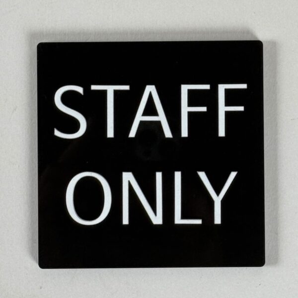 STAFFONLY 立體指示牌