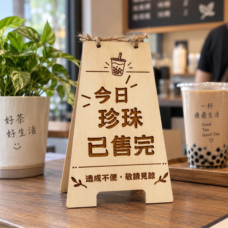 桌上立牌-今日珍珠已售完:圖片 2